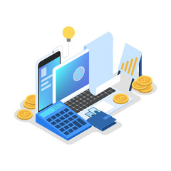 Investment concept illustration. Idea of financial support.