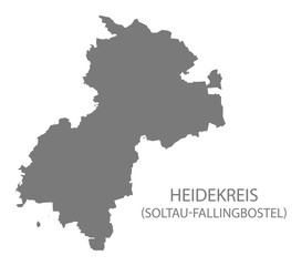 Heidekreis grey county map of Lower Saxony Germany DE
