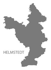 Helmstedt grey county map of Lower Saxony Germany DE