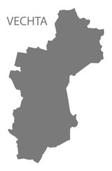 Vechta grey county map of Lower Saxony Germany DE