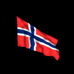 Norway flag. Vector illustration of Norwegian flag