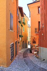 Fototapeta na wymiar The town of Malcesine Italy Sunny summer day