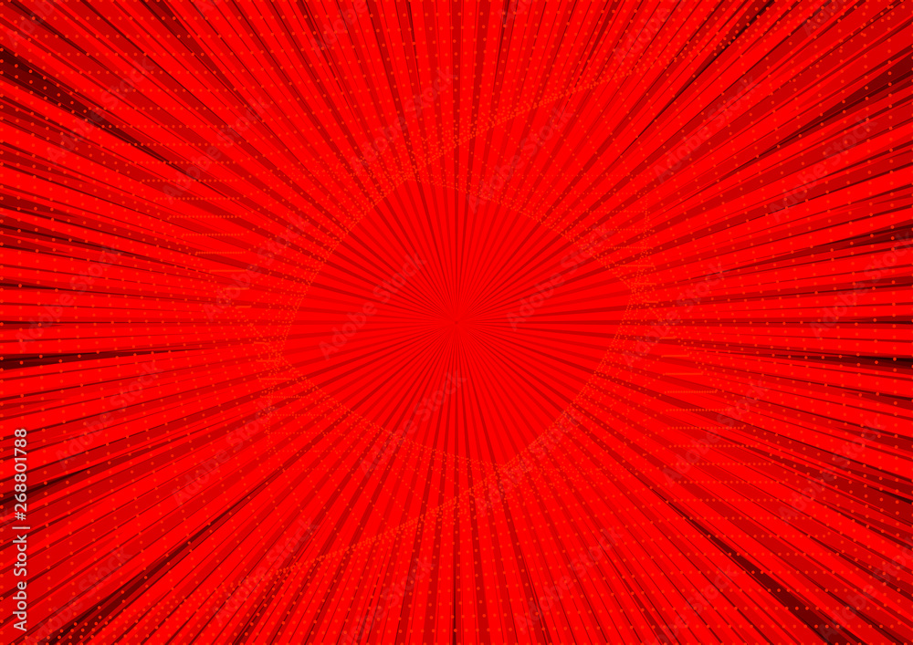 Poster abstract comic red background for style pop art design. retro burst template backdrop. light rays ef