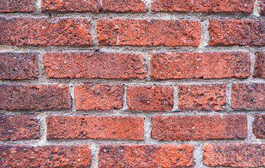 Bricks texture. Dark red brick wall. Colorful red and brown brick wall background.