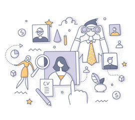 Recruitment and Employee Search Concept