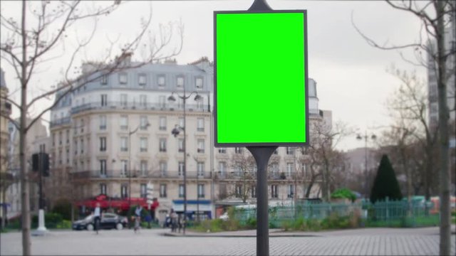 street bilboard advert - green screen keying
