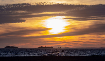 sunset over the sea, Oulu Finland 