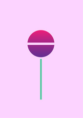 lollipop on pink background