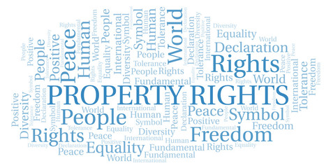 Obraz premium Property Rights word cloud. Wordcloud made with text only.