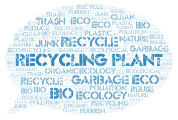 Fototapeta premium Recycling Plant word cloud.