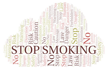Obraz premium Stop Smoking word cloud. Wordcloud made with text only.