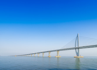 Fototapeta na wymiar bridge over sea in Zhuhai China