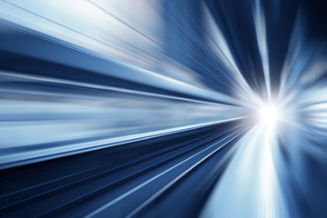 High speed business and technology concept, Acceleration super fast speedy motion blur zoom - obrazy, fototapety, plakaty