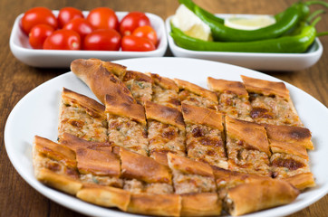 Turkish bread made with chopped meat