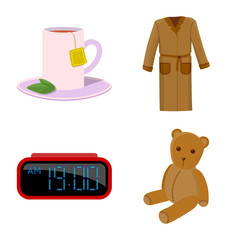 Vector design of dreams and night logo. Set of dreams and bedroom stock vector illustration.