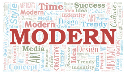 Obraz premium Modern word cloud. Wordcloud made with text only.
