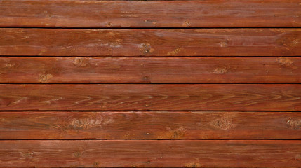 Fototapeta na wymiar Vintage wood texture orange. Wall with horizontal boards.