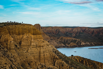 landscape of a valley with steep stone