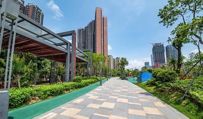 Beautiful city residential high-rise residential community background material