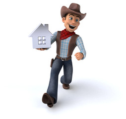 Fun Cowboy - 3D Illustration