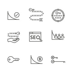 SEO Strategy - Search engine optimization concept - keywords, etc