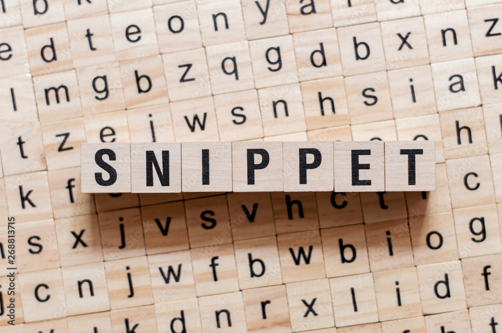 Fototapete snippet word concept on cubes