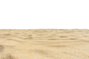 Obraz na płótnie Canvas Beach sand texture di-cut isolated on white screen. With cippinp path.
