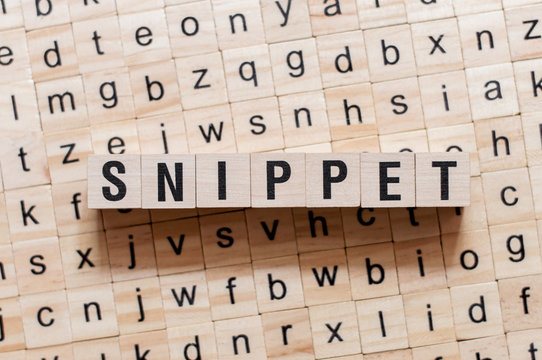 Snippet word concept on cubes