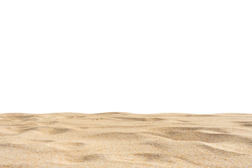 Fototapeta na wymiar Beach sand texture di-cut isolated on white screen. With cippinp path.