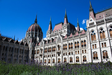 Obraz premium Hungarian Parliament Building - Budapest, Hungary 
