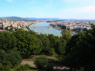 Fototapeta premium Budapest and the Danube River from Buda - Budapest, Hungary 
