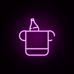 ice neon icon. Elements of bar set. Simple icon for websites, web design, mobile app, info graphics