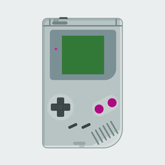 Retro Handheld game console flat icon © Darcraft