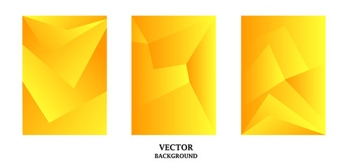 Abstract background with gradient texture, geometric pattern with polygon. Golden gradient.   Art for business brochure,  cover design.
