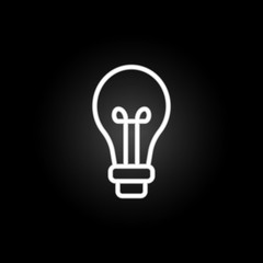 electricity, light bulb neon icon. Elements of electricity set. Simple icon for websites, web design, mobile app, info graphics