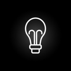 Obraz premium electricity, light bulb neon icon. Elements of electricity set. Simple icon for websites, web design, mobile app, info graphics