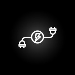 electricity, plug neon icon. Elements of electricity set. Simple icon for websites, web design, mobile app, info graphics