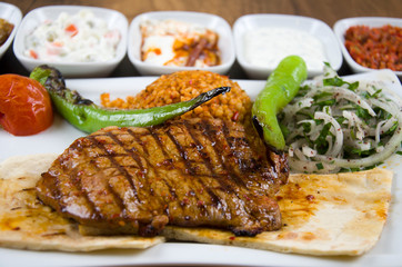 Turkish Grilled Steak and Turkish Appetizers