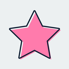 Black star icon. Logo design. Vector Illustration