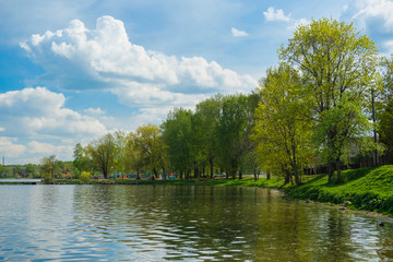 Fototapeta na wymiar landscape with the image of lake Valdai in Russia