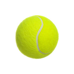 tennis ball isolated on a white background.