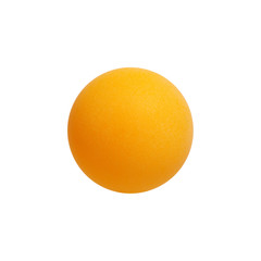 Orange ping-pong ball isolated on white