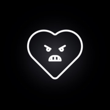 bad devil neon icon. Elements of electricity set. Simple icon for websites, web design, mobile app, info graphics