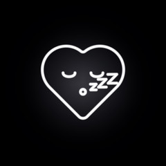 calm closed neon icon. Elements of electricity set. Simple icon for websites, web design, mobile app, info graphics