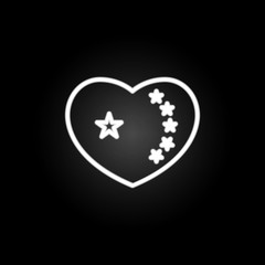 heart flag of China neon icon. Elements of Heartbeat set. Simple icon for websites, web design, mobile app, info graphics