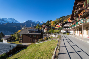 Fototapeta na wymiar Murren village in Swiss apls, Switzerland