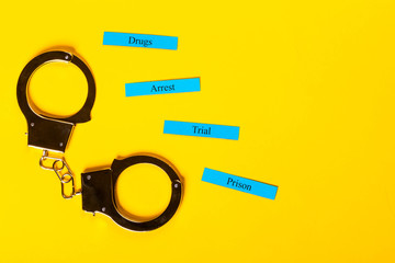 Crime Concept with handcuffs
