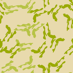 Field camouflage of various shades of green and beige colors