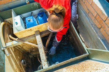 Annual service of station of biological water purification