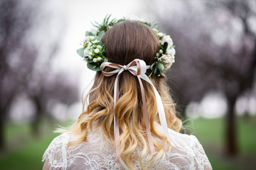 bride in white dress